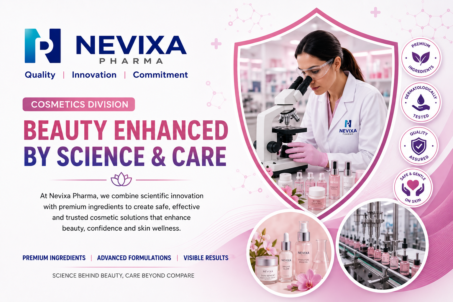 Nevixa Pharma Cosmetic Quality Standards
